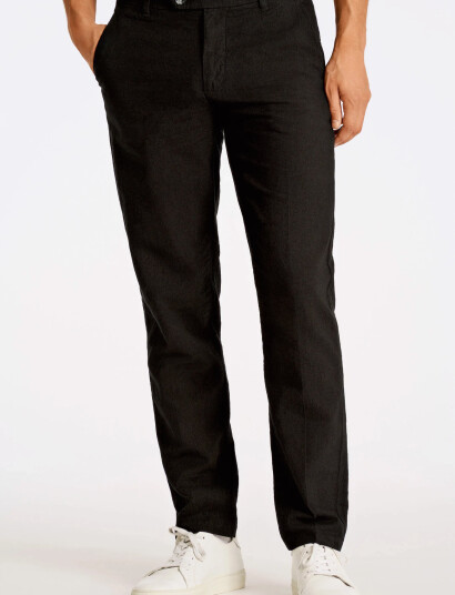 Lindbergh Linen Club Pants - Black - L Lindbergh Linen Club Pants - Black - L