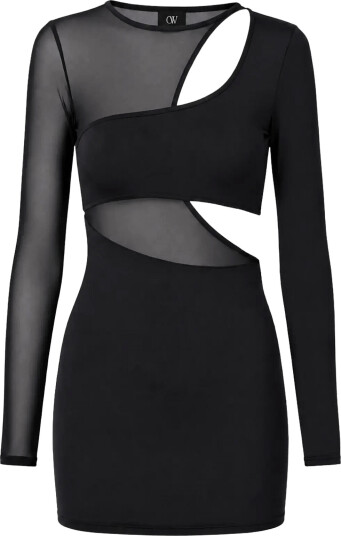 OW Collection Kari Mini Dress   Black   XS