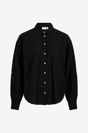 Vila Skjorte viPrisilla L/S Loose Svart Vila Skjorte viPrisilla L/S Loose Svart
