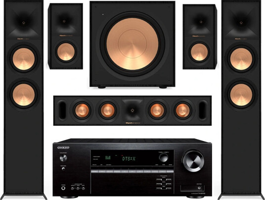 Onkyo NR5100 / Klipsch R-600F 5.1 Sort