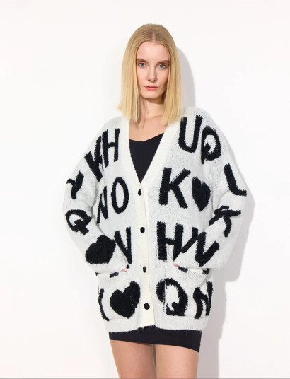 Hunkøn Jenny Knit Cardigan - White - S Hunkøn Jenny Knit Cardigan - White - S