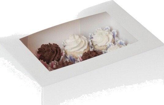 House Of Marie Cupcakebox Mini 12 Hvit Pk/2 