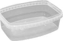 Bøtte 1250 Ml 140X200x68 Mm Pp Klar,1711 Stk/Pl   1711 Stk.