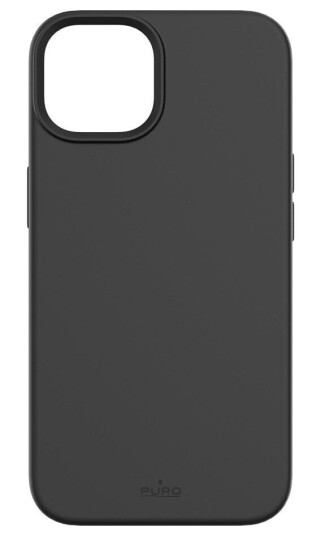 Puro Silikondeksel for iPhone 14 Plus - Svart, Magsafe Kompatibel