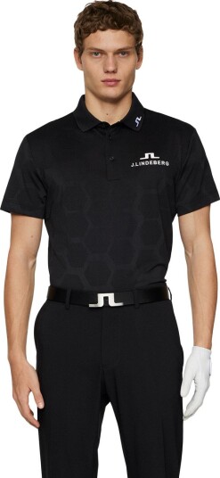 J.Lindeberg Kv Tour Mesh Pique Herre Svart Xxl