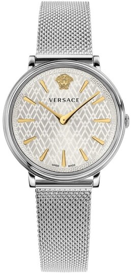 Versace Dameklokke VE8100519 V Circle Sølvfarget/Stål Ø38 mm