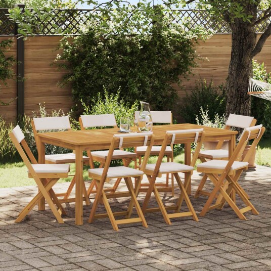  Utendørs Bistro Stoler 8 pcs Kremhvit 40 x 53 x 80 cm