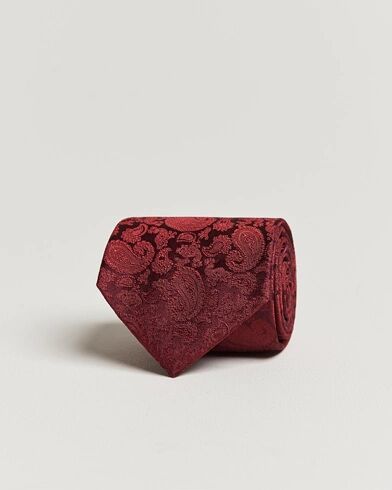 Amanda Christensen Silk Tonal Paisley Tie 8 cm Wine