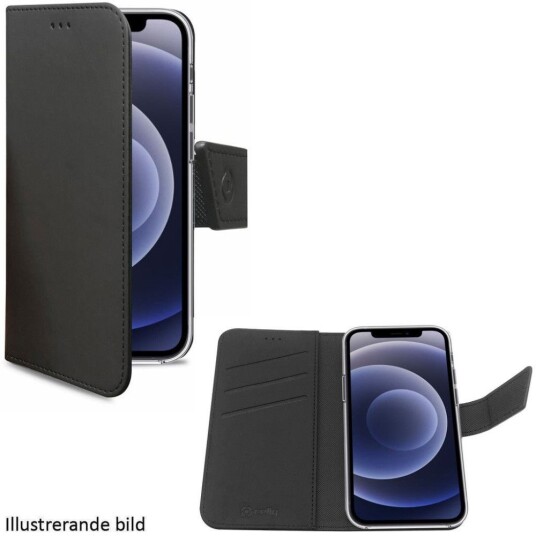 Celly Lommebokdeksel i Svart til iPhone 13 Pro - Fauxlær Flip-cover