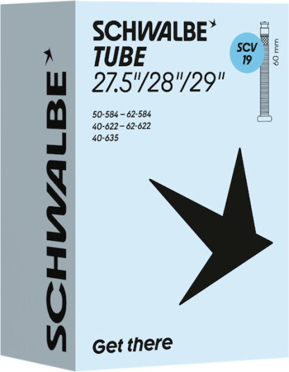 Schwalbe slange 27,5-29" (40/62-584/635) 60mm SCV Clik ventil SCV19 Schwalbe slange 27,5-29" (40/62-584/635) 60mm SCV Clik ventil SCV19