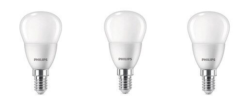 Philips LED-lyspære P45 4.9W/827 (40W) 3-pack E14