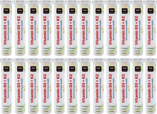 24-pack Vitamin D3 + K2 24 x 20 brusetabletter 24-pack Vitamin D3 + K2 24 x 20 brusetabletter
