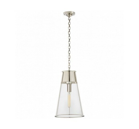 Robinson Large Pendant Polished Nickel/Clear Glass Robinson Large Pendant Polished Nickel/Clear Glass