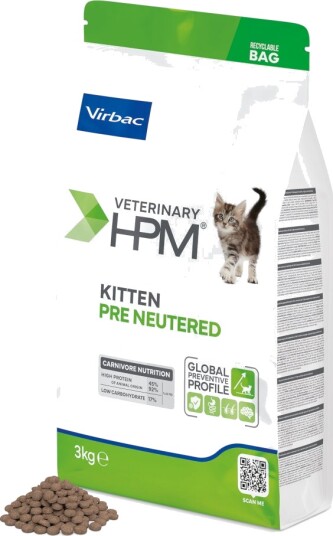 Virbac Tørrfôr Veterinary Hpm Baby Pre Neutered Cat 3 kg