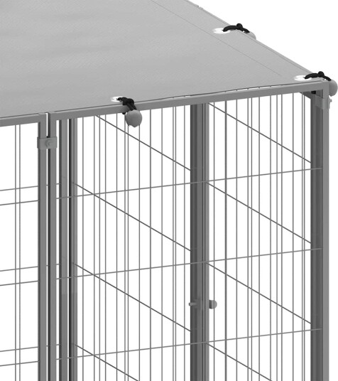 Vidaxl Hundebur Sølv 110X110X110 cm Stål Vidaxl Hundebur Sølv 110X110X110 cm Stål