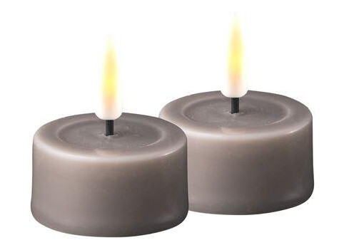 DeluxeHomeart - LED telys 4x5 cm grå
