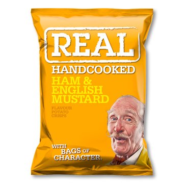 Real Chips skinke og engelsk sennep 35 gram