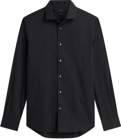 Tommy Hilfiger Ny Flex Collar Solid Shirt BLACK R/39 Regular
