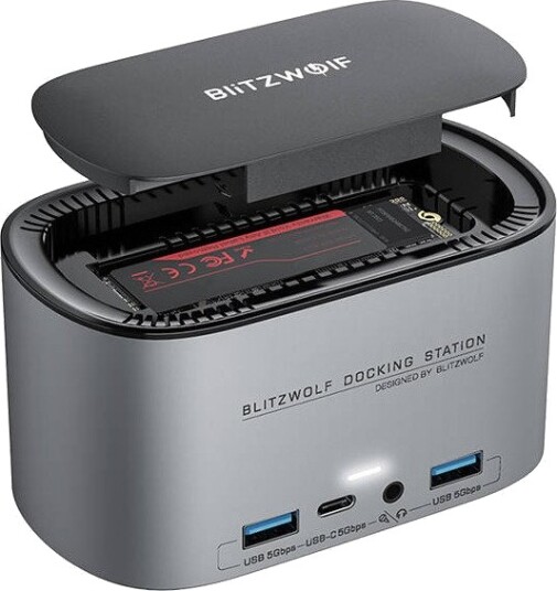 BlitzWolf BW-TH12 14-i-1 Dokkingstasjon USB-C 4K 60Hz