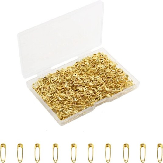 500 stk Sikkerhetsnåler Assorterte Mini Klesklyper