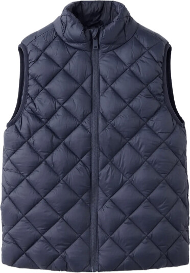Mango Diamond Quilted Waistcoat Navy 164