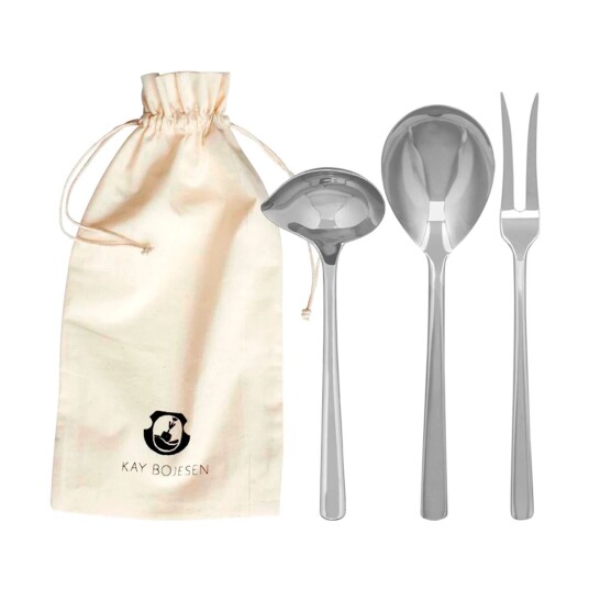 Kay Bojesen Grand Prix serveringssett 3 deler Polished steel