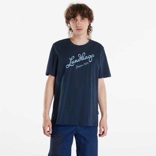 Lundhags Järpen Logo T-Shirt M Deep Blue Deep Blue M