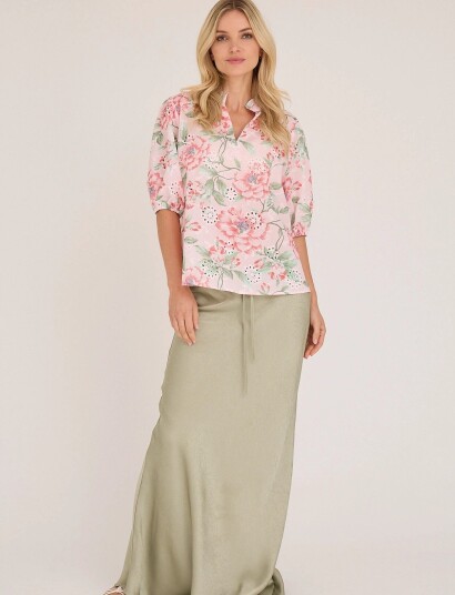 A View Grete S/S Blouse Pink 34 A View Grete S/S Blouse Pink 34