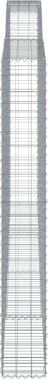 vidaXL Gabionkurver buede 5 stk 400x30x220/240 cm galvanisert jern