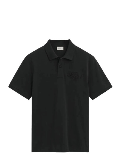 GANT Reg Tonal Shield Ss Polo - Black - L
