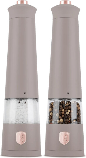 Berlingerhaus Electric Pepper And Salt Mill 2 Pcs Set Matt Taupe   Beige   ONE SIZE