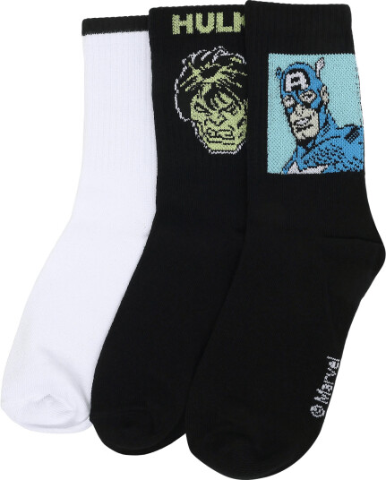 Marvel Socks Black 27/30