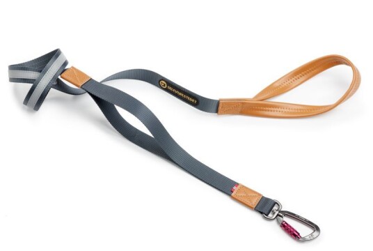 Seleverkstedet Link 25mm Hundebånd Grå/brun 150cm med Grip