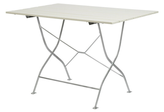 Grythyttan Stålmöbler Bryggeri bord Hvidlakkert eik/galvanisert 110 x 70 cm Hvit