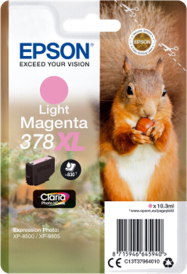 Epson T378 XL Blekkpatron - Lys magenta Epson T378 XL Blekkpatron - Lys magenta