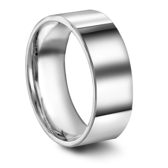 Giftering i 585 hvitt gull | 7 mm bredde Giftering i 585 hvitt gull | 7 mm bredde