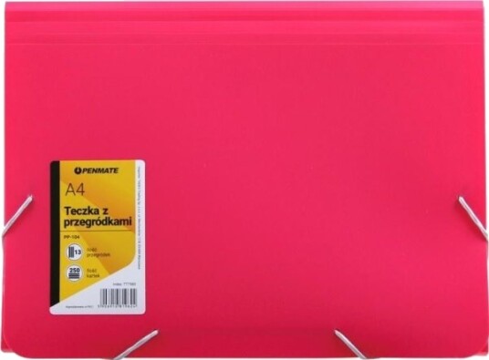 Penmate Penmate Mappe Med Skillevegger A4 Pp 104 Rosa