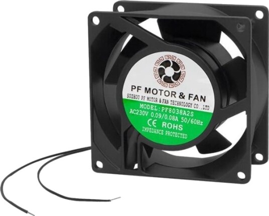 Blow Vifte 85-927# 80X38mm 230 V 8038Fd Glidelager Blow Vifte 85-927# 80X38mm 230 V 8038Fd Glidelager