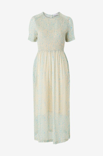 Coster Copenhagen Kjole Smock Dress Leo Splash Print Blå