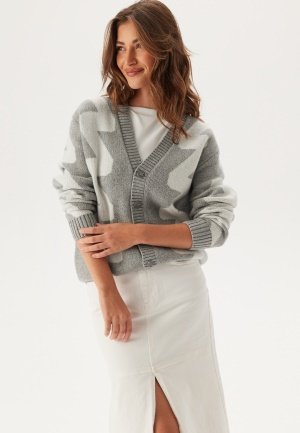 Dr. Denim Tom Cardigan Grey Melange Wave M Dr. Denim Tom Cardigan Grey Melange Wave M