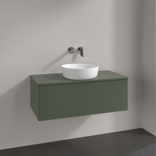 Villeroy & Boch Antao Servantskap med 1 skuff 100x50x36 cm m/lys Grønn Matt