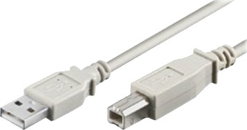 Wentronic   Usb Kabel   Usb Hann Til Usb Type B Hann   1.8 M   Grå