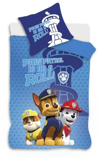 Licens Paw Patrol sengetøy til junior 100x140 cm - Paw Patrol er på rull - Vendbart design - 100 % bomull Licens Paw Patrol sengetøy til junior 100x140 cm - Paw Patrol er på rull - Vendbart design - 100 % bomull