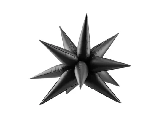 Folieballong 3D svart stjerne 70cm