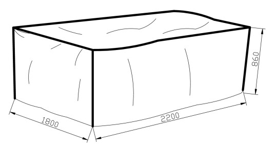 Venture Design Møbeltrekk Grå 220 x 180 x 86 cm Grå