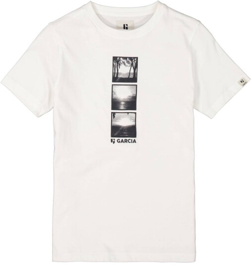 Garcia T skjorte P23600 off white (140/146 : 10 11 år)