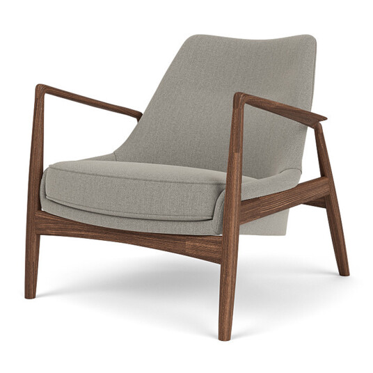 Audo Copenhagen The Seal Lounge Chair Low Back Walnut / Re-wool 0218