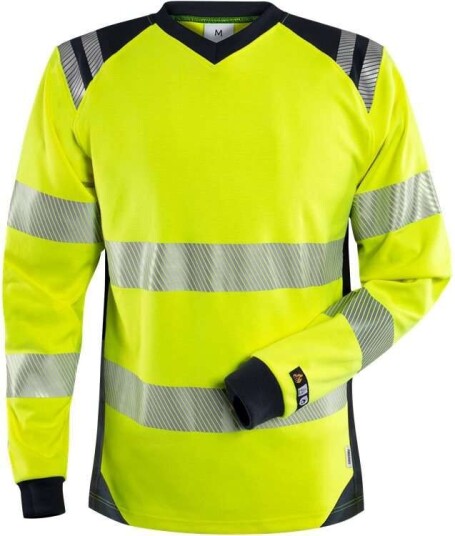 Fristads T-Shirt Flam Dam Kl 3 7357 Tfl Varselgul/marinblå 3xl Fristads T-Shirt Flam Dam Kl 3 7357 Tfl Varselgul/marinblå 3xl