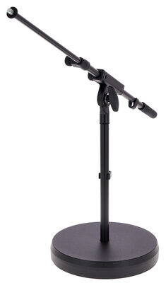 K&M 25960 Heldempet Mikrofonstativ med Rund Bunnplate 43 cm Svart