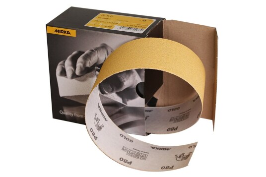 Mirka Slippappersrulle Gold 70mmx18,3m Psa P120 Mirka Slippappersrulle Gold 70mmx18,3m Psa P120